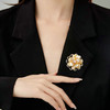 高端重工淡水珍珠金贝壳牡丹花胸针，防走光优雅西装大衣胸花LY 商品缩略图3