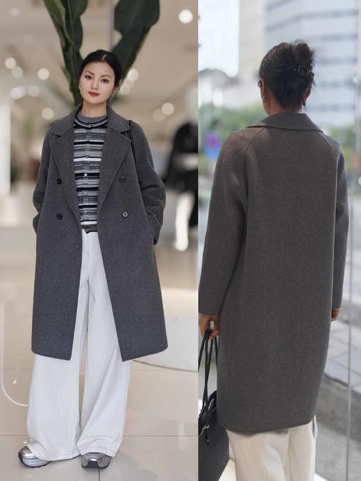 585816经典西服领长大衣外套 商品图1