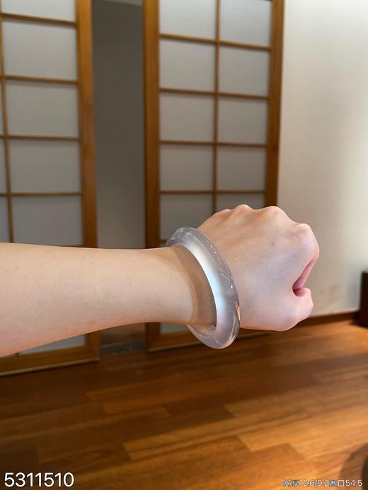 宽版玻璃种手镯【5311510】圈口54.5～具体价格微信咨询 商品图2