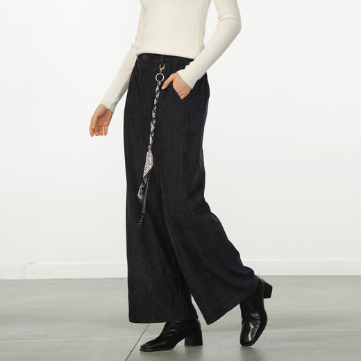 极简雪尼尔布制长裤-纪念日百货门店同款166094140 商品图0