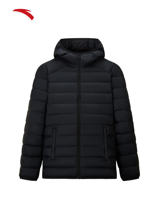 安踏羽绒服女轻薄保暖防风防泼水连帽上衣162547901-4 商品图0