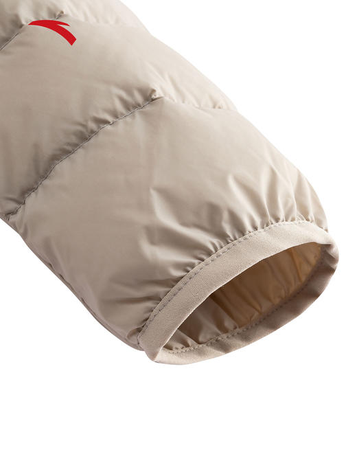 安踏羽绒服女轻薄保暖防风防泼水连帽上衣162547901-1 商品图1