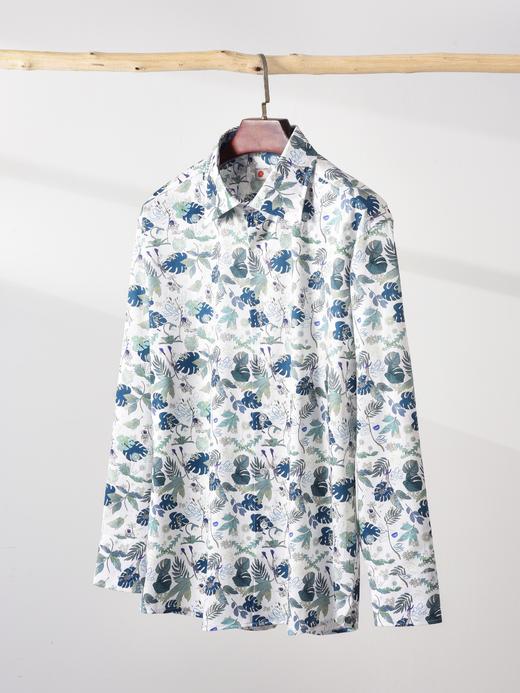 AhhhCotton 80支单股纬向弹力梦境印花意式工艺衬衫 商品图0