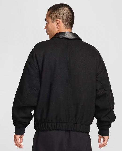 D110233王嘉尔同款Solo Wool Varsity毛呢皮质翻领夹克外套 商品图10