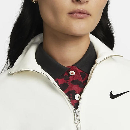 Nike/耐克女子加绒半拉链短款卫衣DQ5768-133 商品图3
