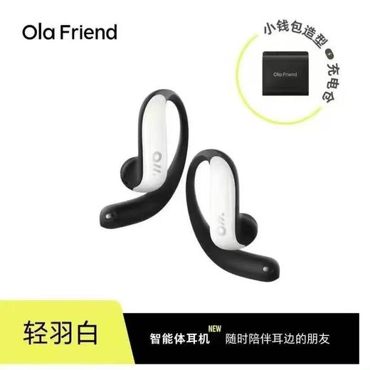 Ola Friend智能体耳机 开放式不入耳AI蓝牙耳机超轻6.6g长续航挂耳式豆包运动无线耳机 小钱包充电仓 商品图0