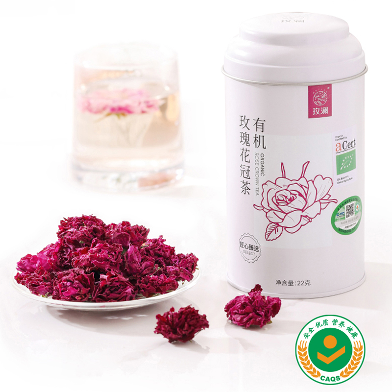有机玫瑰花冠茶
