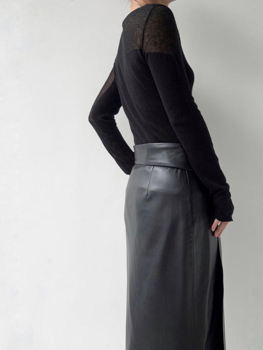 SIJIA | Venus skirt 弹力PU裹身半身裙  [ 酒红AW2478 / 黑AW2348 / 白AW2349 / 棕AW2350 ] 商品图13