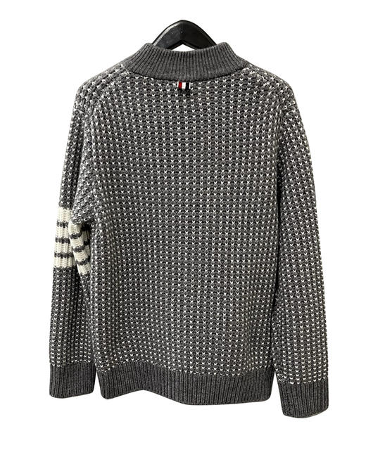 中性款羊毛棒球领针织外套毛衣hu022 商品图1