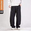 DRONKOO 2025 编织绳腰带前捏褶复合绒户外料厚休闲长裤 商品缩略图0