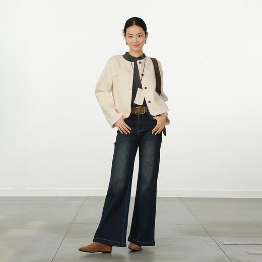 极简植绒微喇牛仔裤-纪念日百货门店同款167448915 商品图3