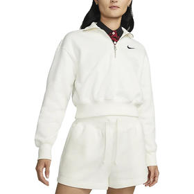 Nike/耐克女子加绒半拉链短款卫衣DQ5768-133