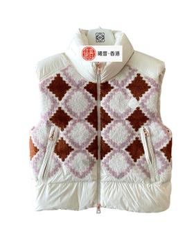 女款菱格提花羽绒马甲ba018
