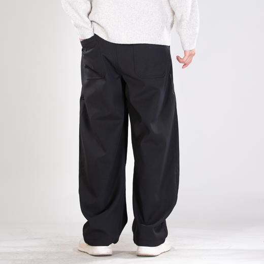 DRONKOO 2025 编织绳腰带前捏褶复合绒户外料厚休闲长裤 商品图3