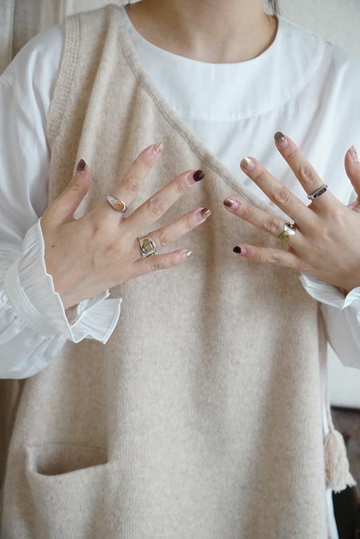 TOMWOOD 椭圆抛光银戒指(Joe Ring) 商品图1