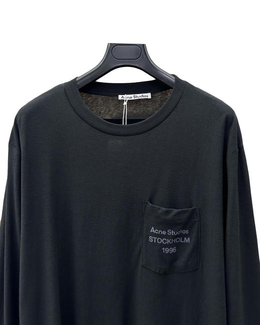 中性款口袋印花长袖T恤he001 商品图2