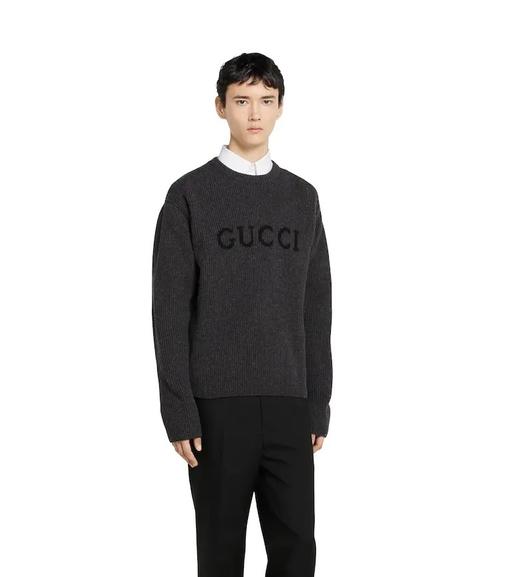 男款羊绒提花针织毛衣hu012 商品图3