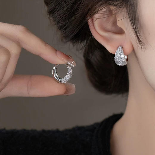 轻奢精致气质耳圈耳环-纪念日百货门店同款167443461 商品图3