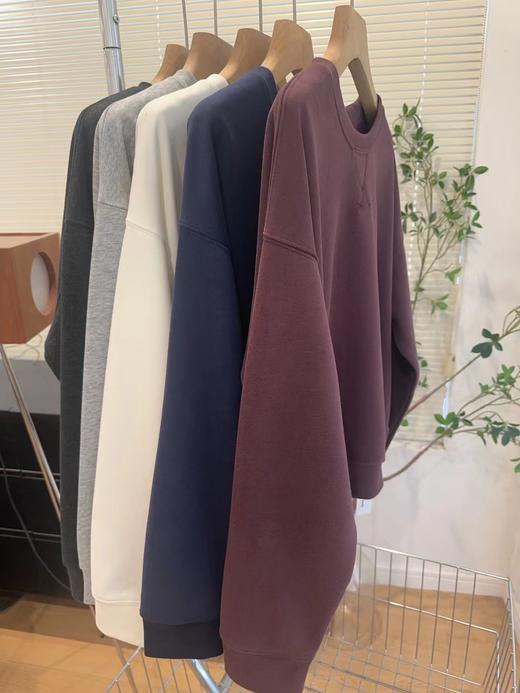 老米优品🎈3-5天发！基础百搭款！《韩系纯色圆领卫衣tee》宽松慵懒，百搭好穿！WY251102B 商品图7