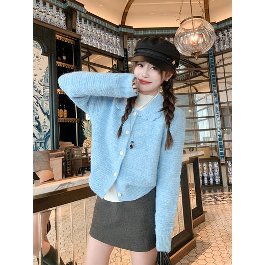 <曾小咸推荐>现货秒杀 ！微信超特价！韩系娃娃领毛衣开衫 日常189.99 立减100 秒杀89.99！！ 商品图1