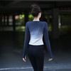 Beemen无缝一体织瑜伽服运动上衣女秋冬渐变色长袖t恤 商品缩略图1