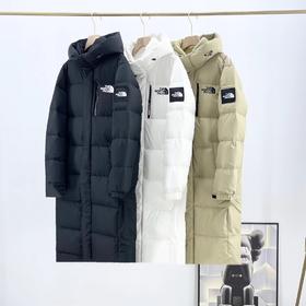 D110228过膝长款连帽秋冬情侣面包羽绒服