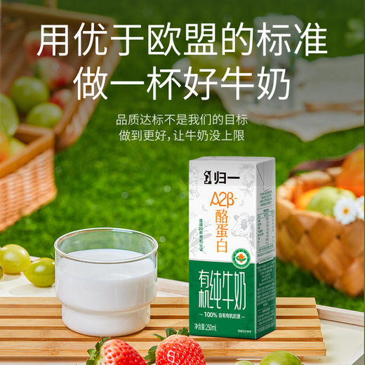 归一A2酪蛋白有机纯牛奶250ml*10瓶*2箱 商品图2