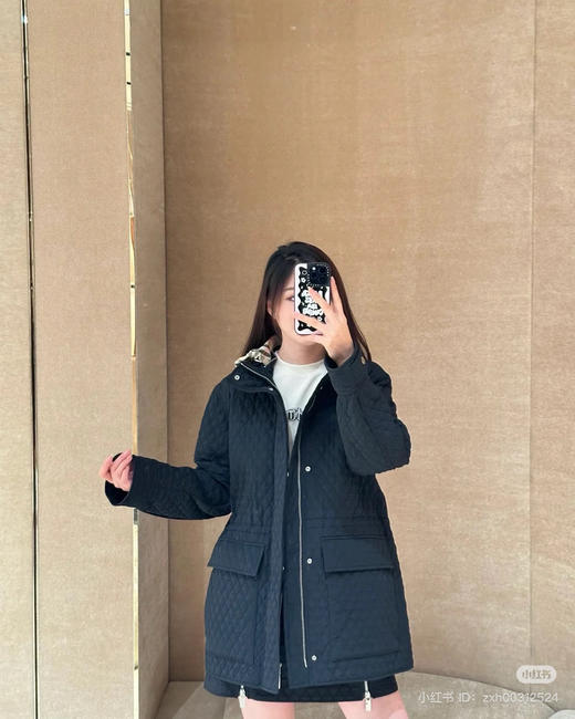 112-4 渠道圆正 BB新款parka棉服外套 可收纳连帽 可抽拉松紧腰 科技面料 优雅有型 我穿L码宽松效果 商品图5