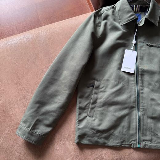 D110237宽松翻领夹克秋季纯色简约男士休闲通勤挺阔上衣外套 商品图8