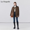 拉夏贝尔/La Chapelle皮翻领翻盖口袋外套女复古时髦宽松休闲夹克上衣 商品缩略图3