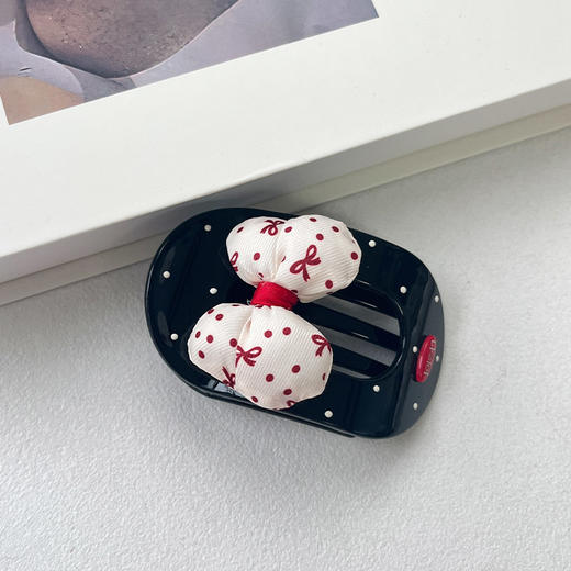 元气红结贝壳夹盘发夹-纪念日百货门店同款167446320 商品图3