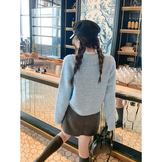 <曾小咸推荐>现货秒杀 ！微信超特价！韩系娃娃领毛衣开衫 日常189.99 立减100 秒杀89.99！！ 商品图4