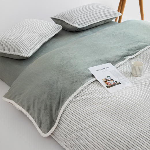 無印良品阳离子提花绒四件套--都市英伦MJ-TJ25-89 商品图4