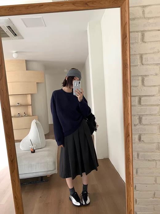 老米优品🎈3-5天发！基础百搭款！《韩系纯色圆领卫衣tee》宽松慵懒，百搭好穿！WY251102B 商品图6