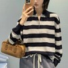 中性款羊毛条纹针织Polo衫he017 商品缩略图3