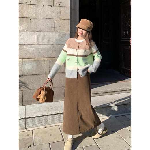 <曾小咸推荐>现货秒杀 ！微信超特价！ 撞色条纹蝴蝶结毛衣 日常219.99 立减130 秒杀89.99！！ 商品图4