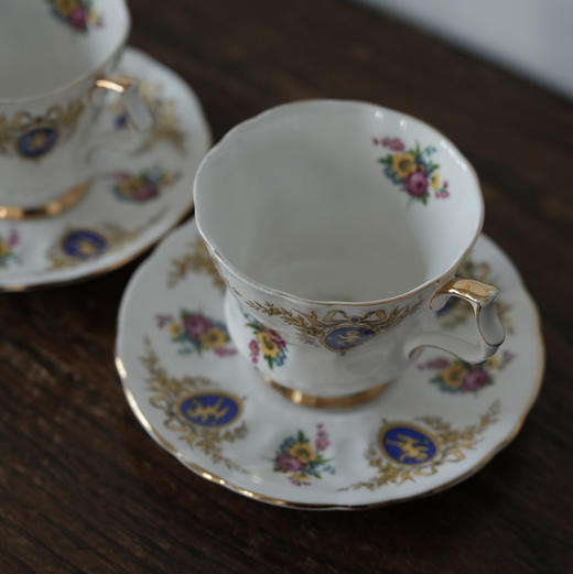 英国Royal Windsor骨瓷鎏金咖啡杯碟 商品图1