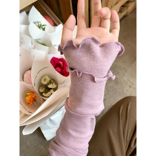 <曾小咸推荐>紫色内搭长袖T恤打底衫 商品图4