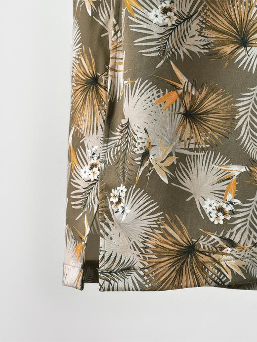 AhhhCotton 80支单股纬向弹力浮光掠影印花古巴领衬衫 商品图3