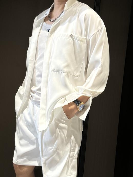 休闲百搭纯色长袖衬衫 商品图1