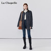 拉夏贝尔/La Chapelle皮翻领翻盖口袋外套女复古时髦宽松休闲夹克上衣 商品缩略图1