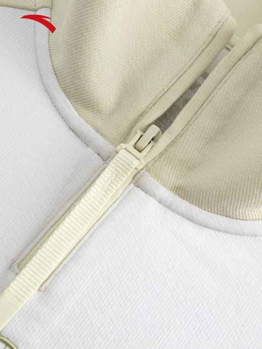 安踏学院风休闲卫衣女复古撞色半拉链套头上衣162538715-1 商品图3