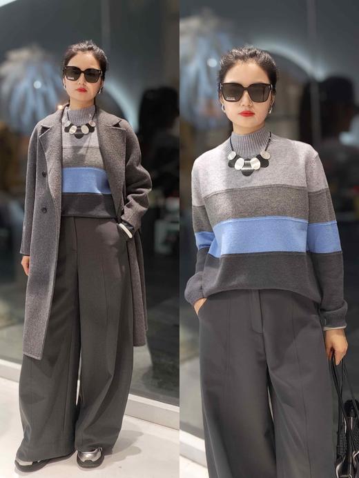 585816经典西服领长大衣外套 商品图3