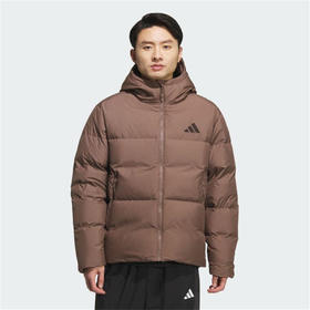 adidas阿迪达斯男子户外运动训练保暖连帽羽绒服外套KC5945
