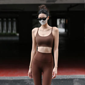 Beemen 高级感裸感面料 细肩带美背运动内衣女 聚拢带可拆胸垫 低强度瑜伽吊带