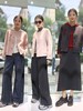 58J523胸花圆领羊绒外套 商品缩略图0