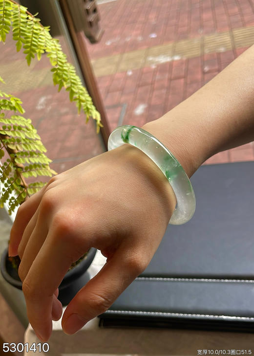 玻璃种飘翠手镯【5301410】圈口51.5~具体价格微信咨询 商品图4