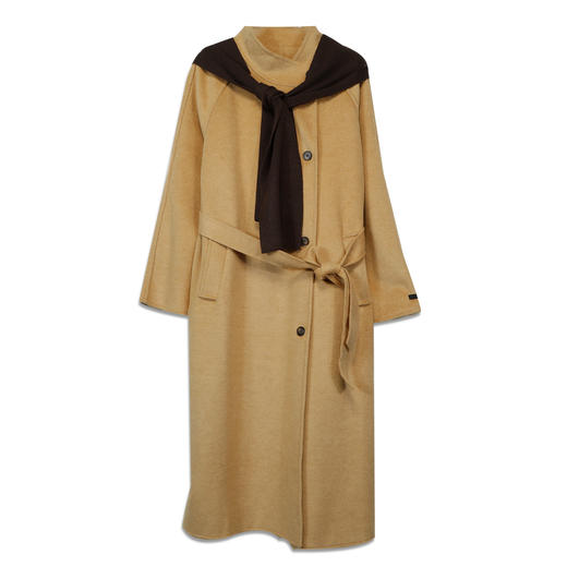 极简宽松扩版韩系带披肩长款大衣-纪念日百货门店同款166746654 商品图4