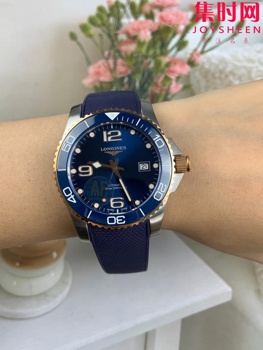 AF浪琴康卡斯43系列 康卡斯43mm 间金蓝 蓝金康卡斯 男士腕表 潜入时光深海 探寻康卡斯潜水系列 商品图8