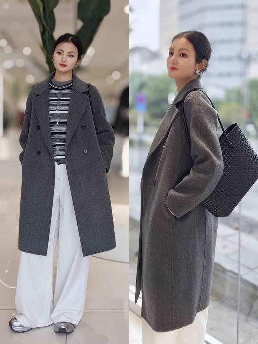 585816经典西服领长大衣外套 商品图7